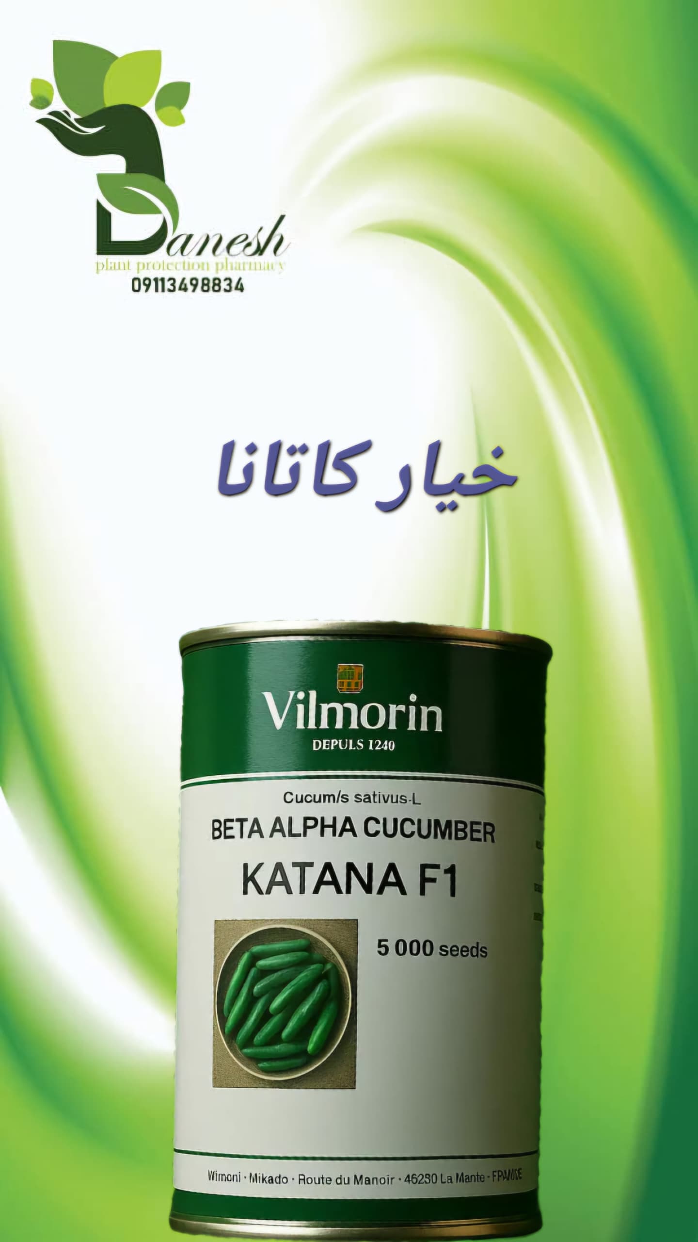بذر خیار هیبرید کاتانا F1 ویلمورین فرانسه