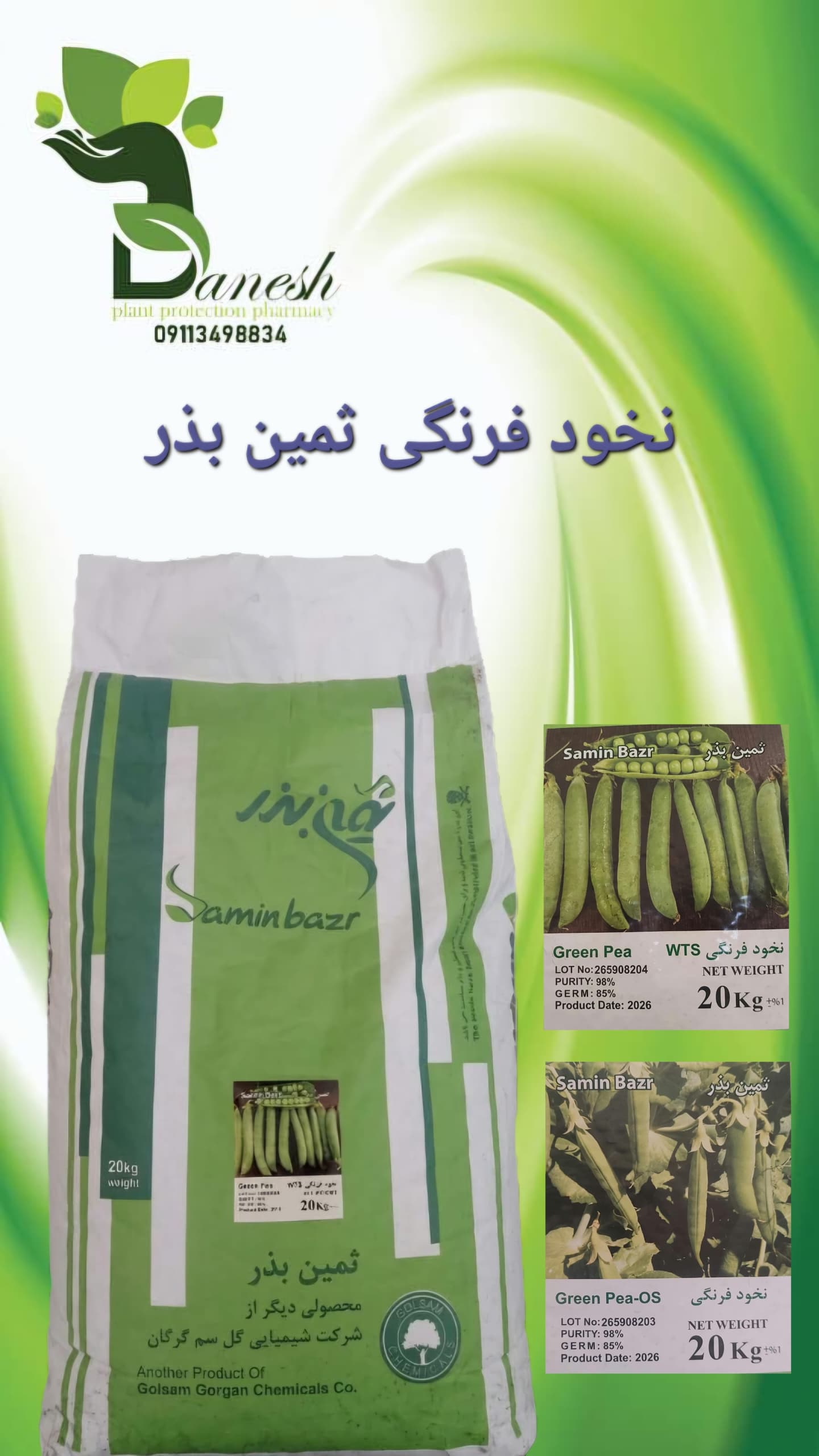 بذر نخودفرنگی پفکی ثمین بذر رقم OS زودرس